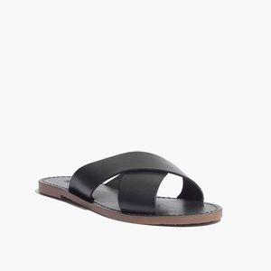MADEWELL // leather cross sandals 8.5
